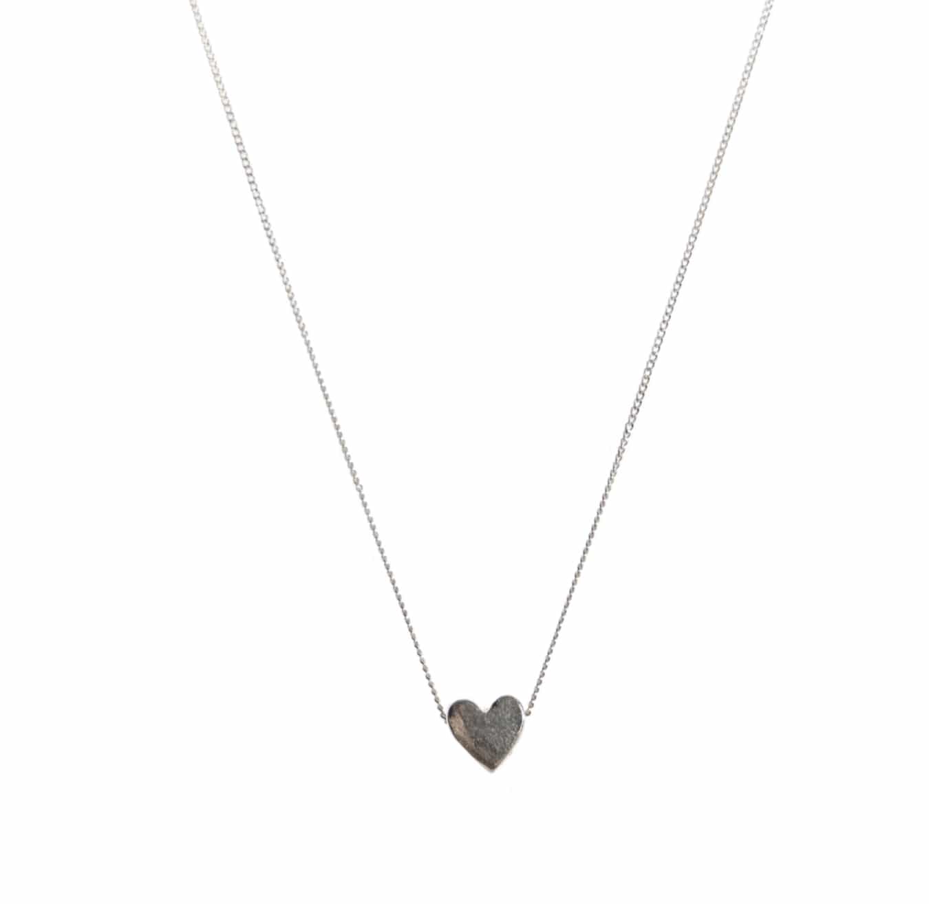 Liv and B Designs necklace Solid Sterling Silver Heart Necklace