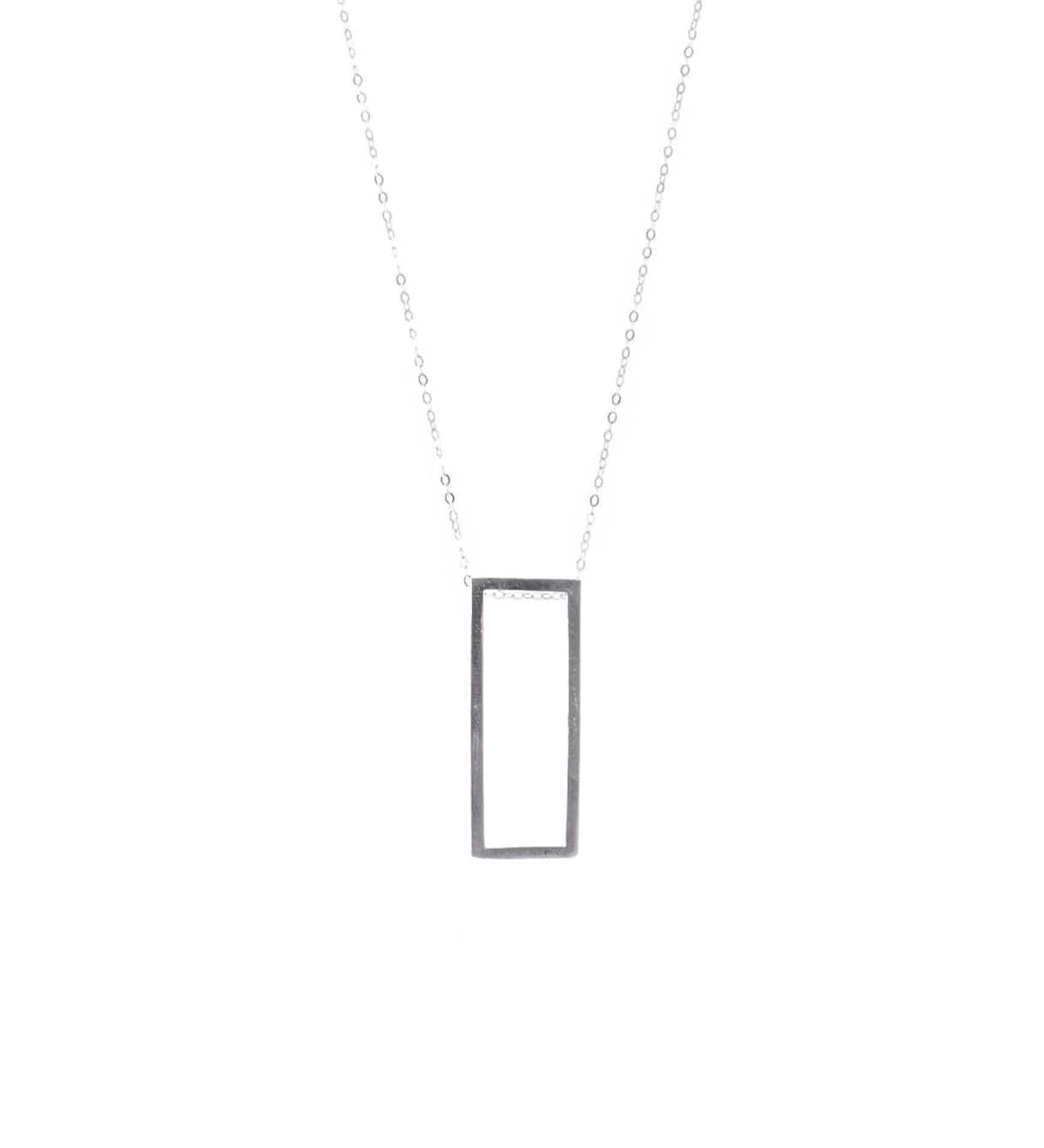 Liv & B Align Rectangle Sterling Silver Necklace