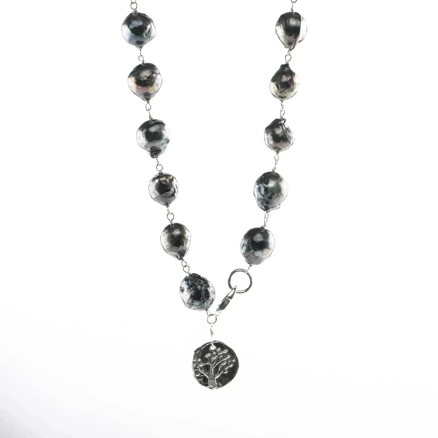 Liv & B Designs Bracelet Double Wrap Sterling Silver Pearl Bracelet