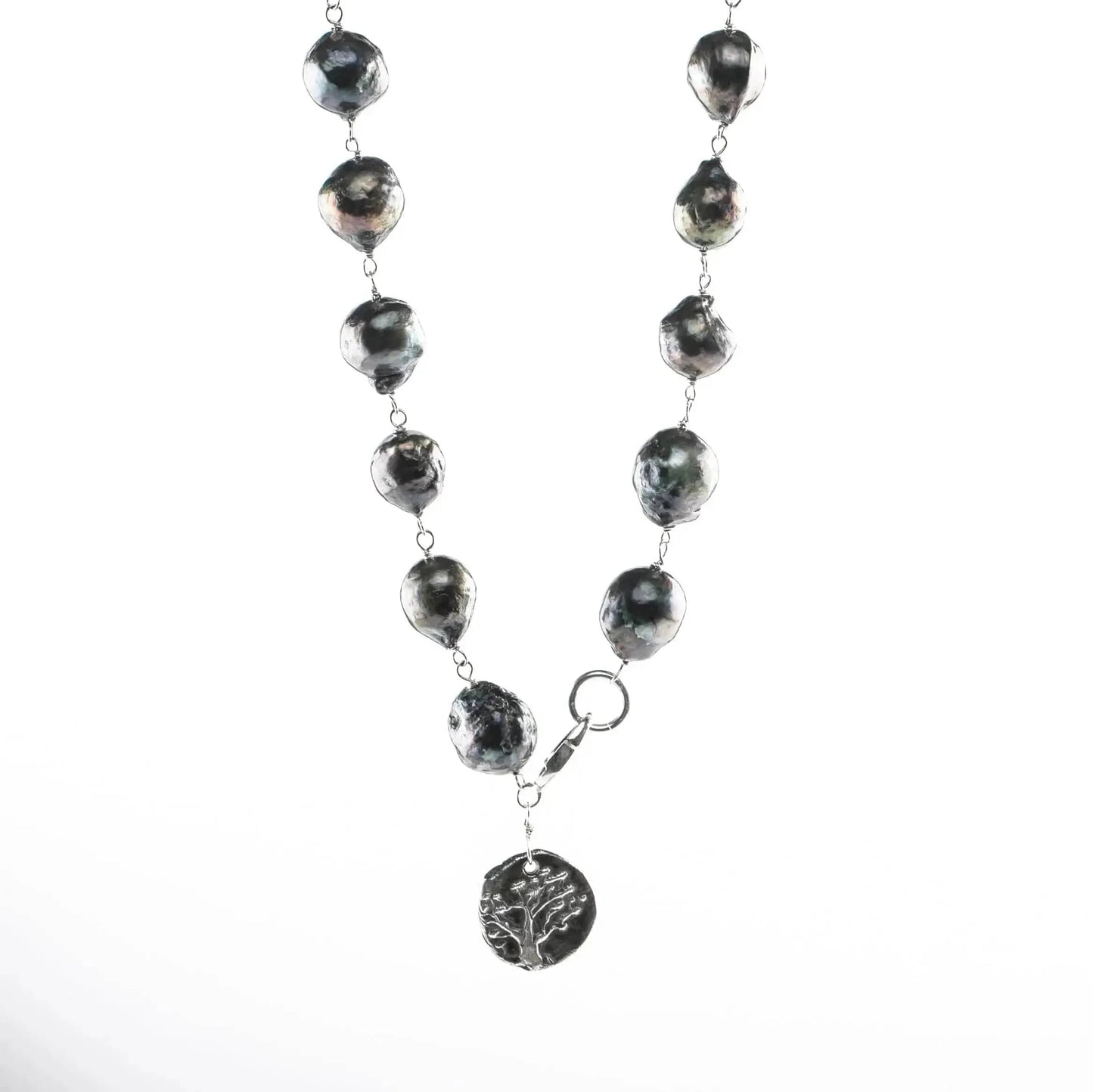 Liv & B Designs Bracelet Double Wrap Sterling Silver Pearl Bracelet