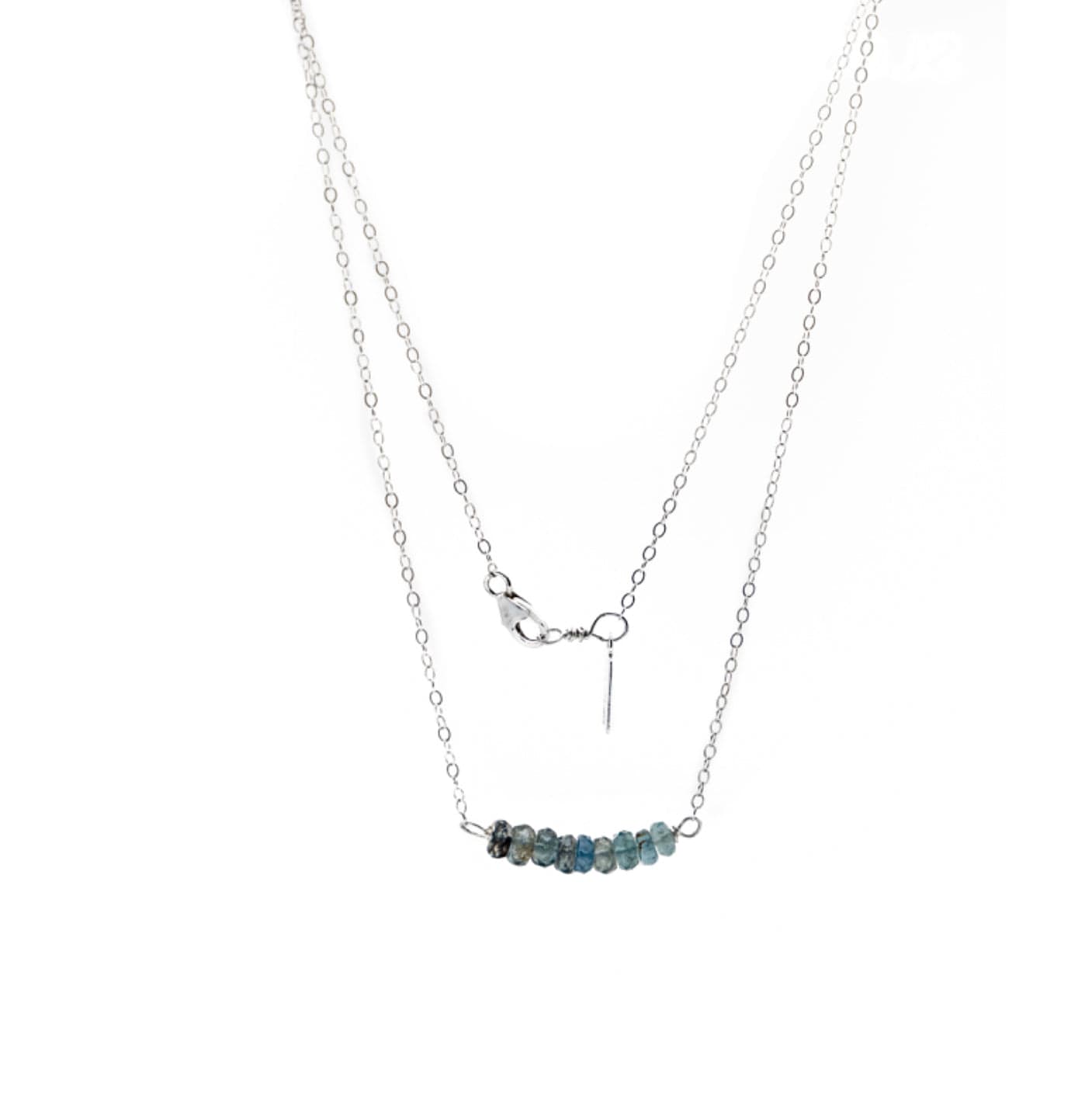 Liv & B Designs Kyanite Gemstone Bar Necklace