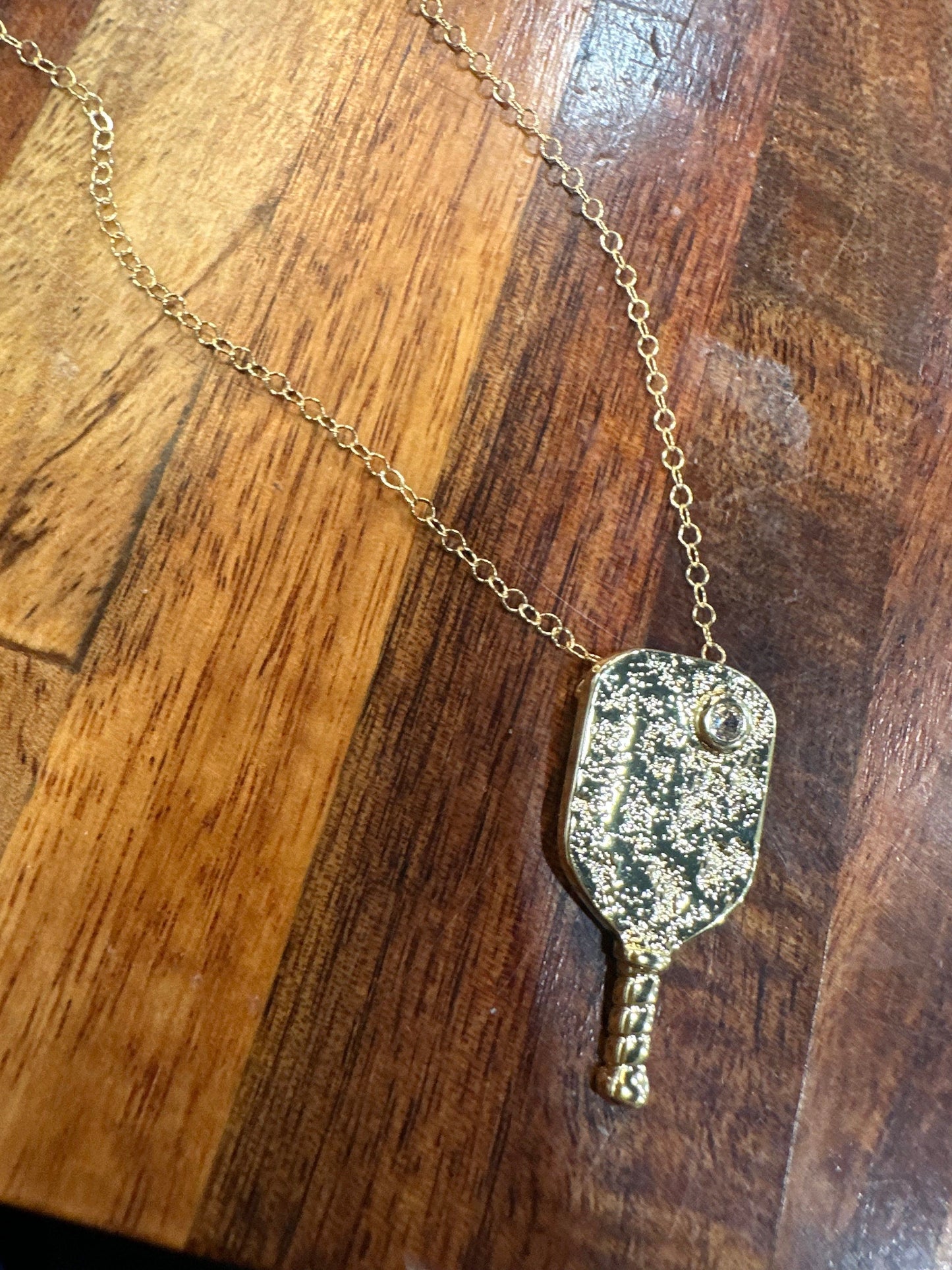 Liv & B Designs Necklace 14K Gold Fill Pickleball Paddle Necklace