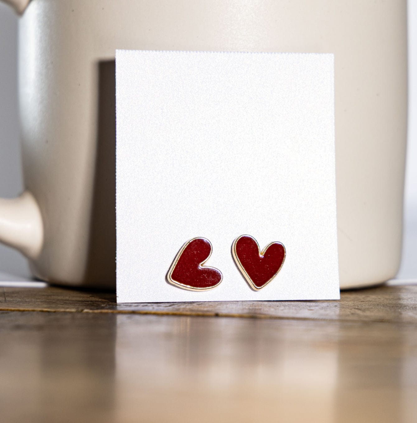Liv & B Earrings Red Enamel Studded earrings