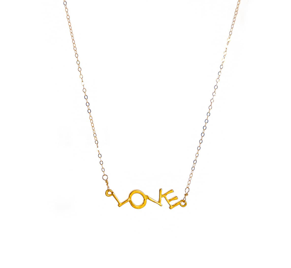 Liv & B Necklace Love 14K Gold fill Necklace
