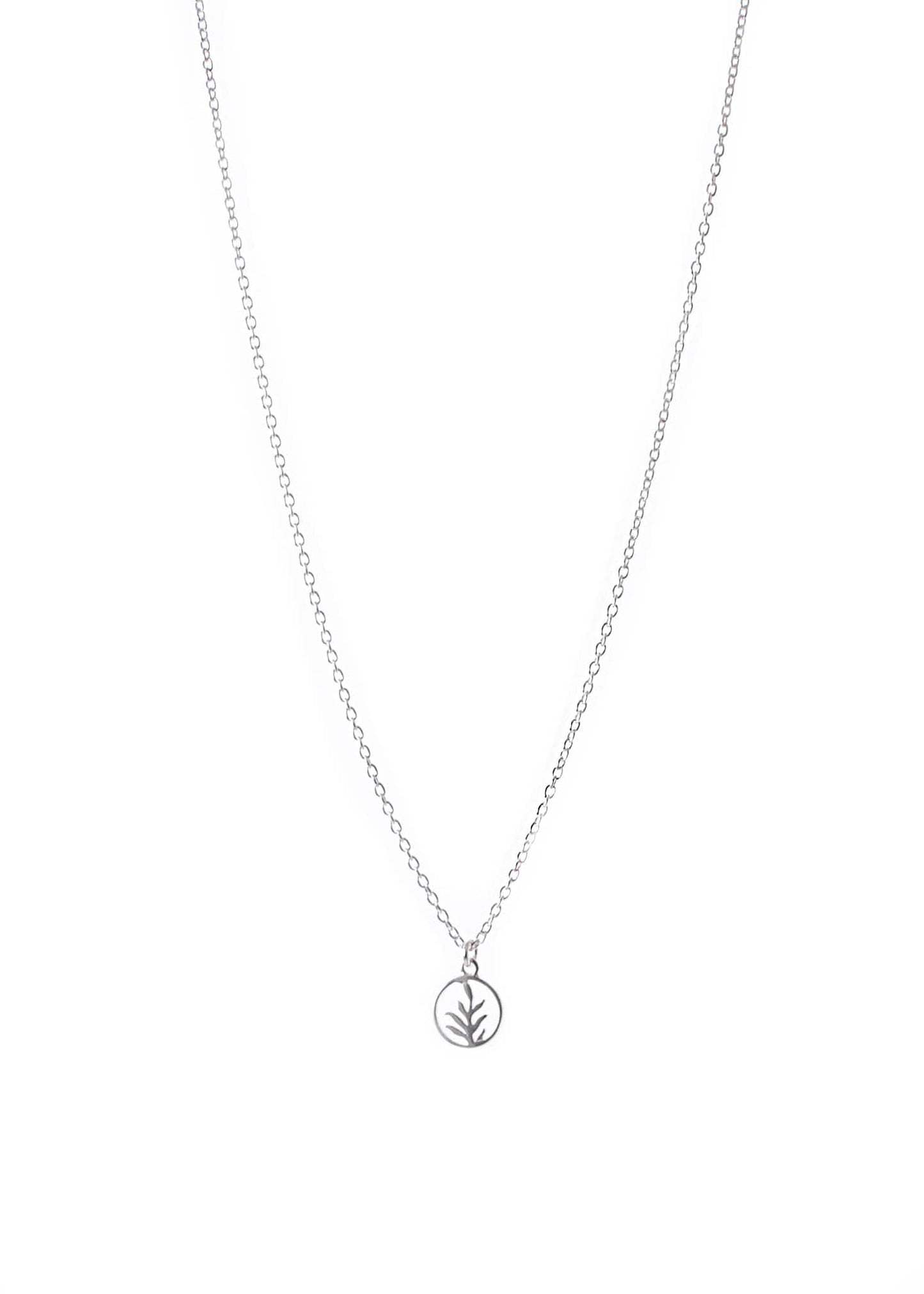 Liv & B Necklace Silver Tiny Fern Necklace