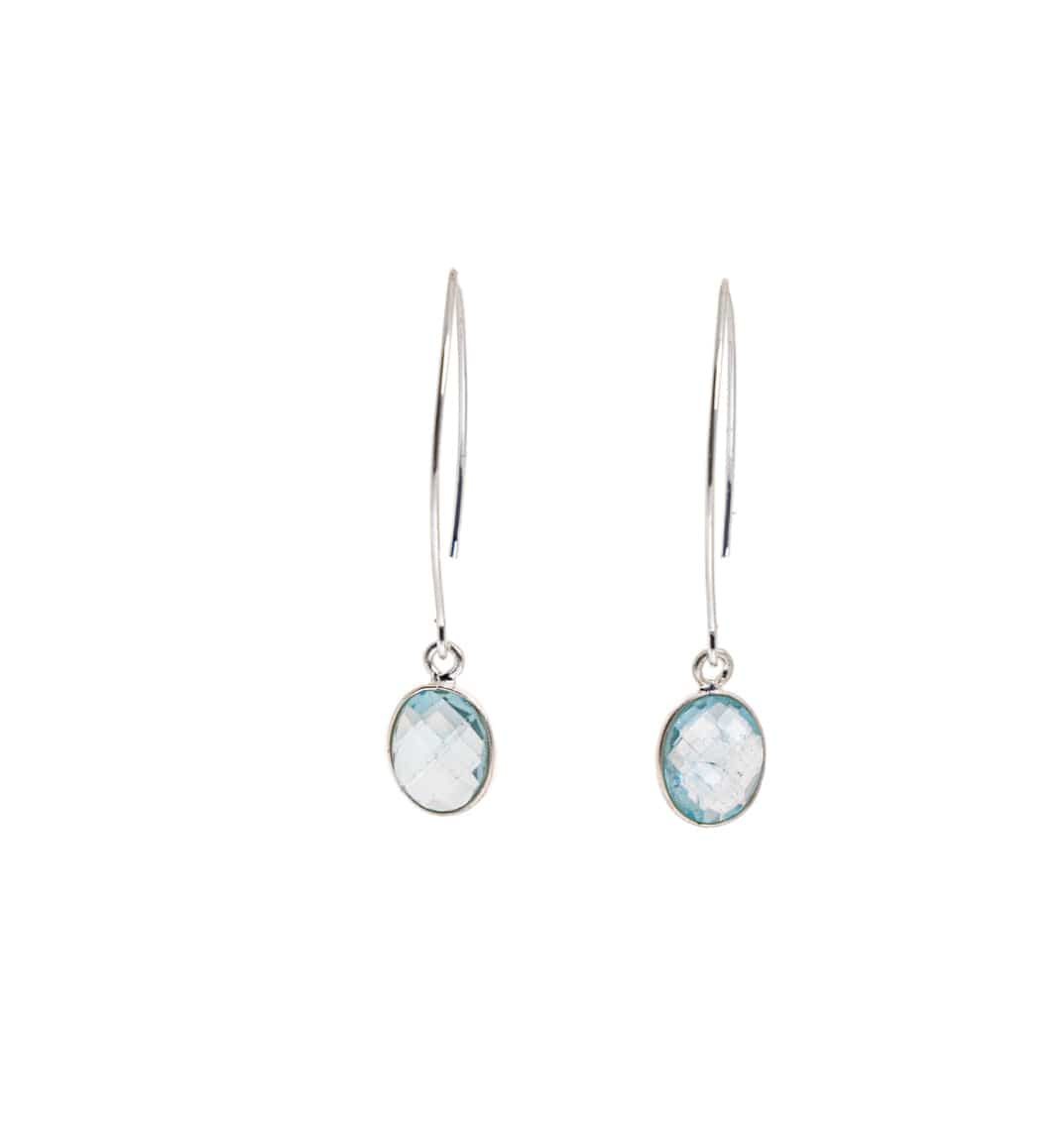 Liv & B Sterling Silver Blue Topaz Earrings