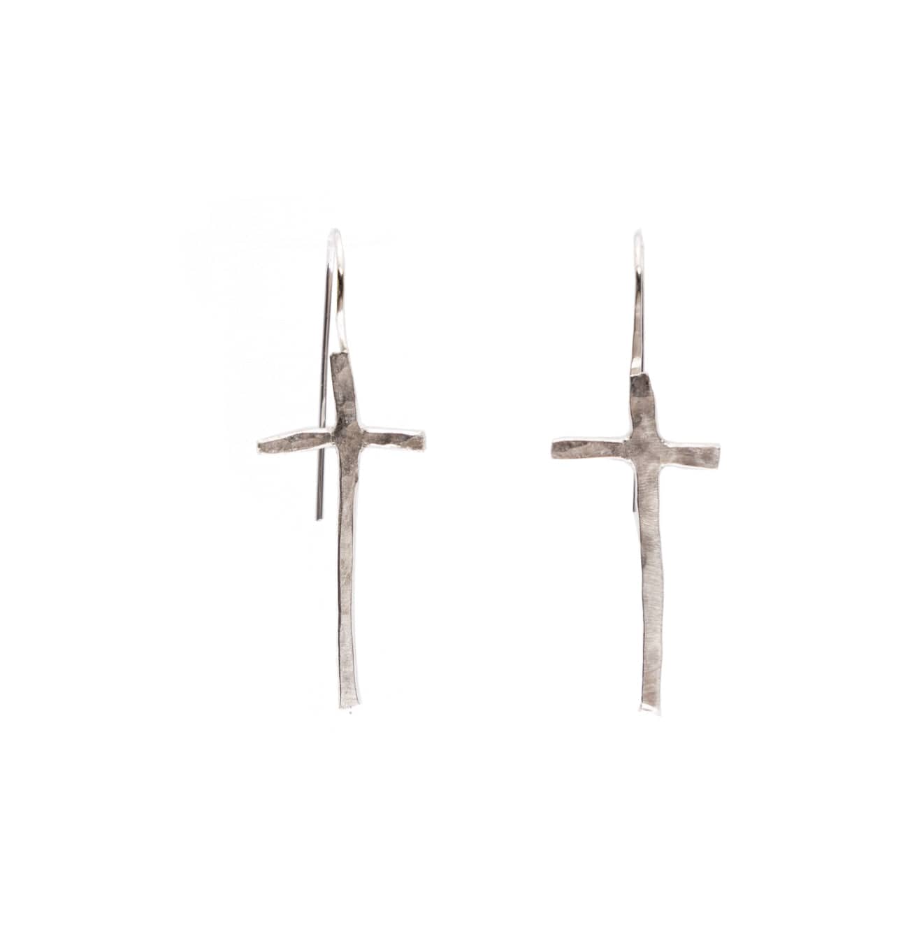 Liv & B Sterling Silver Cross Earrings