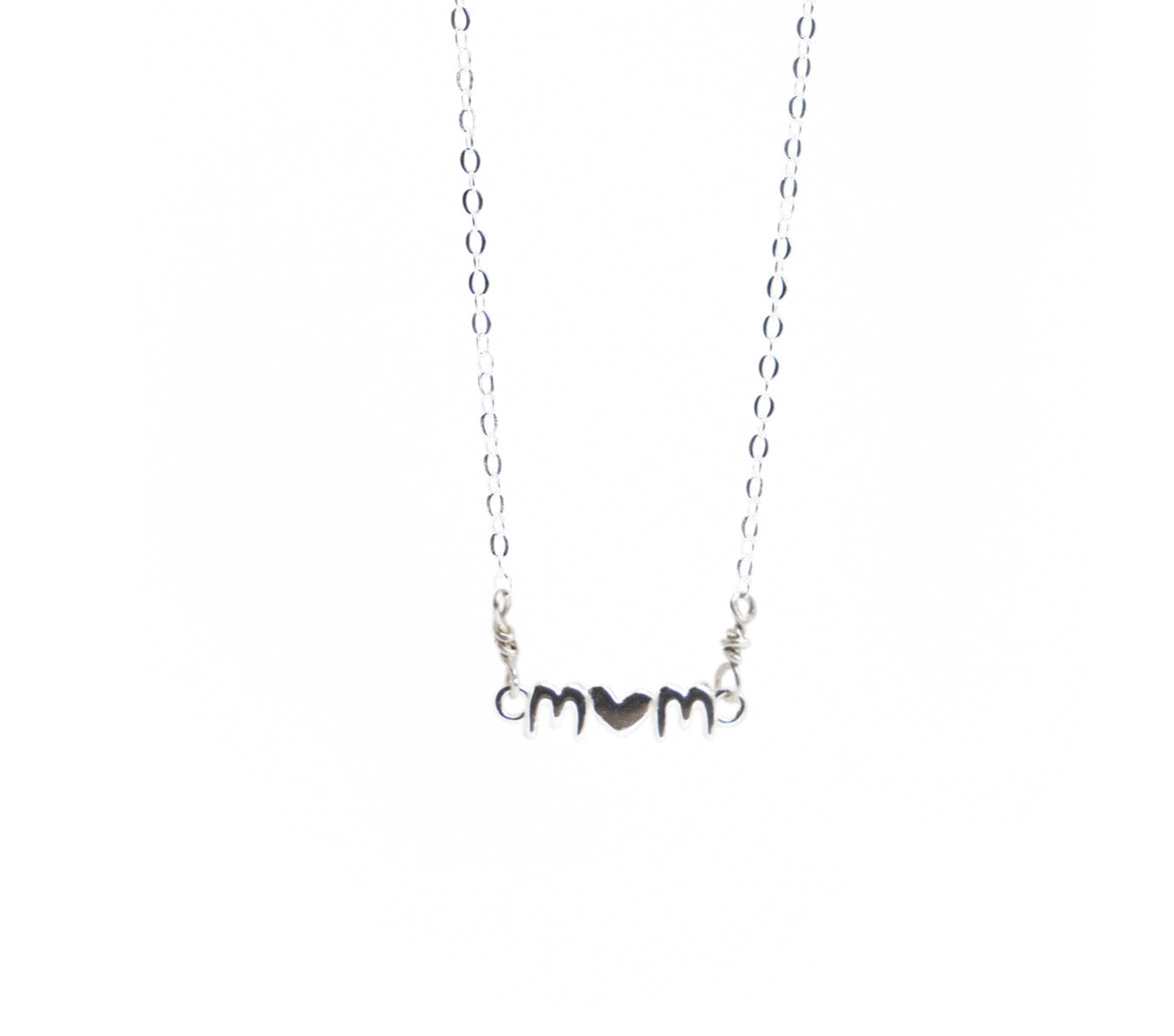Liv & B Sterling Silver Mom Necklace