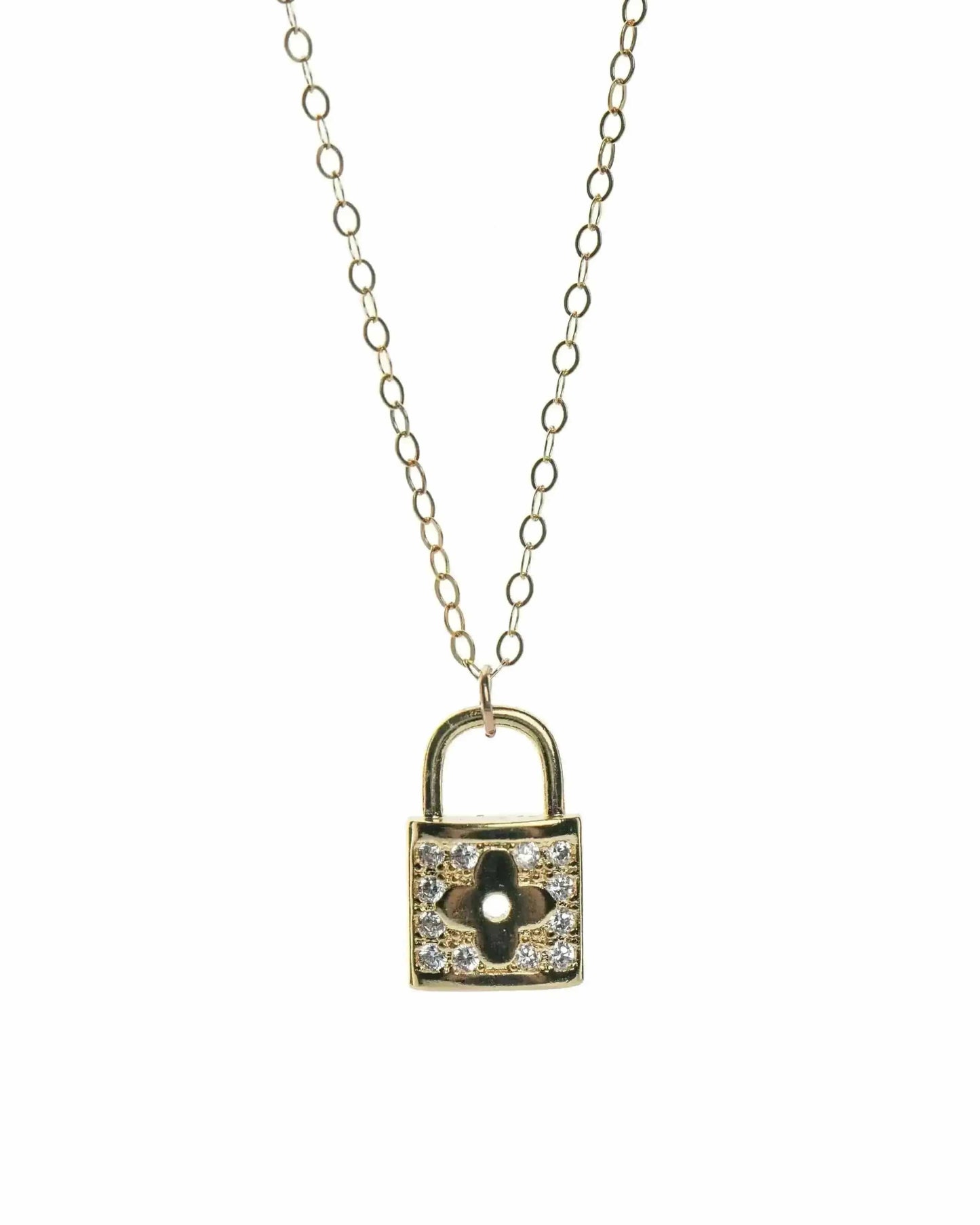 Liv & B Tiny Padlock Necklace