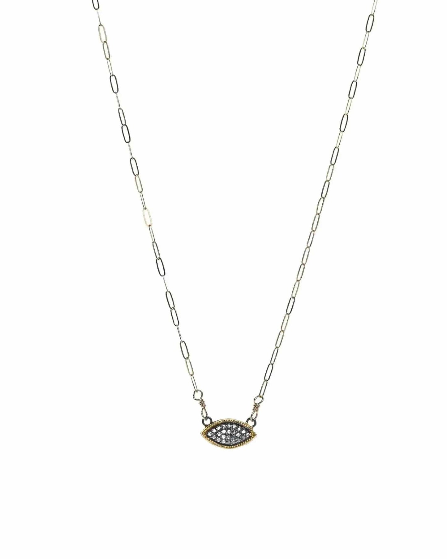 Diamond Pave Eye Necklace Liv and B Designs
