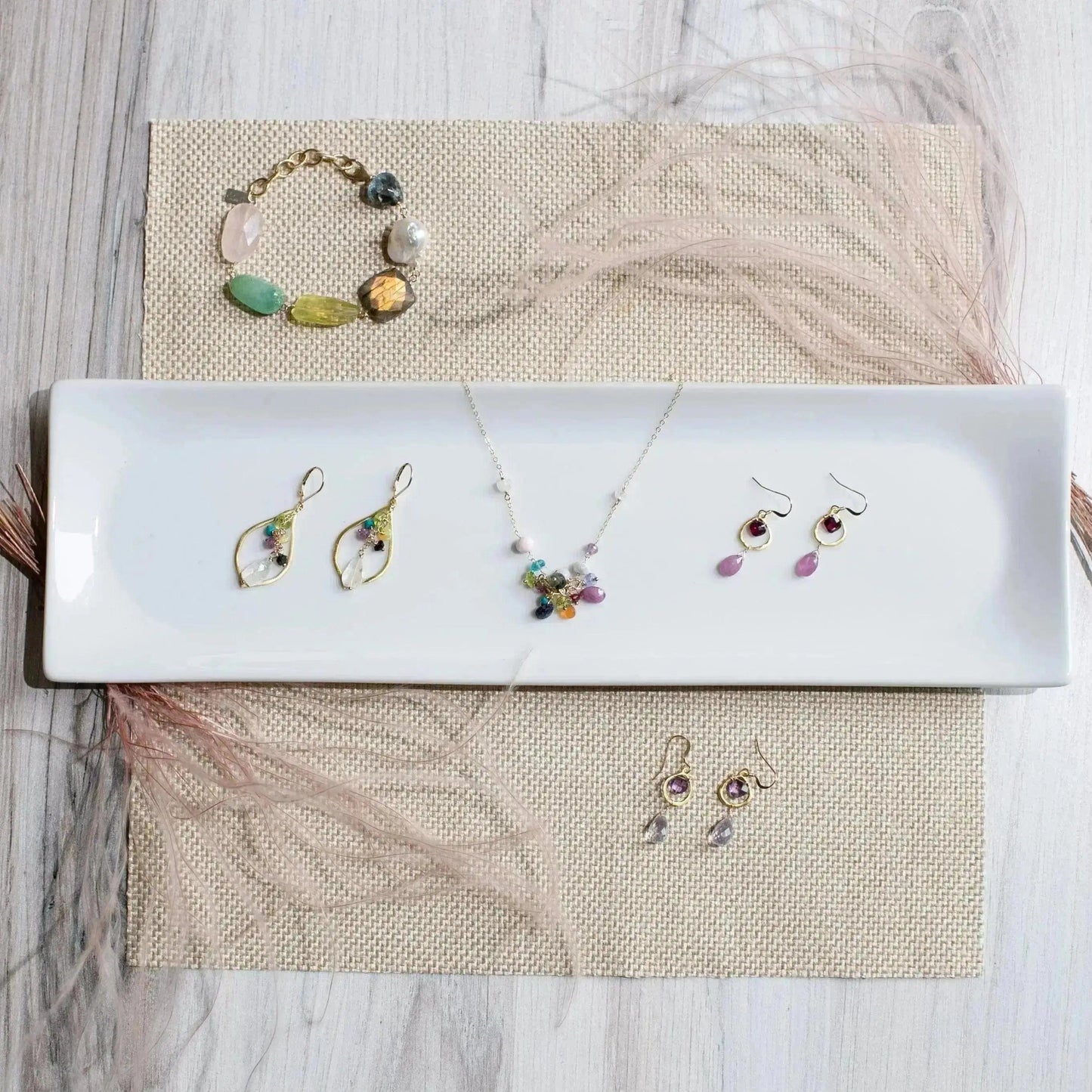 Tiny Vermeil Sapphire Gemstones Earrings Liv and B Designs