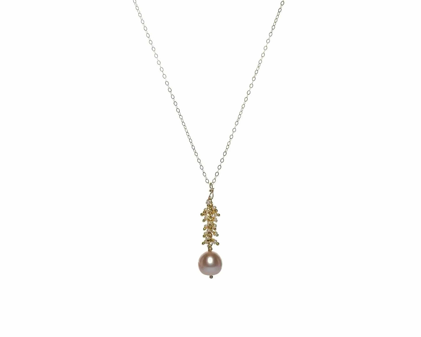 Pearls and Cha Cha Gold Fill Necklace Liv and B Designs