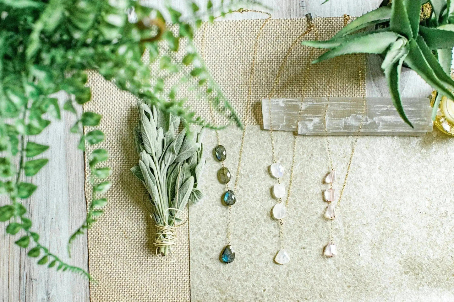 Y Not 14 K Gold Fill Necklace Labrdorite Liv and B Designs