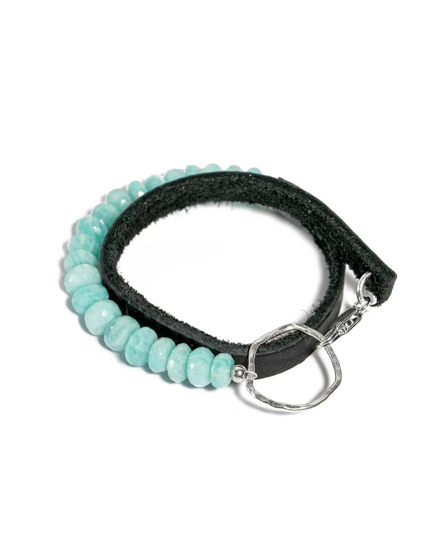 Teggin Leather and Gemstone Wrap Bracelet Liv & B Designs