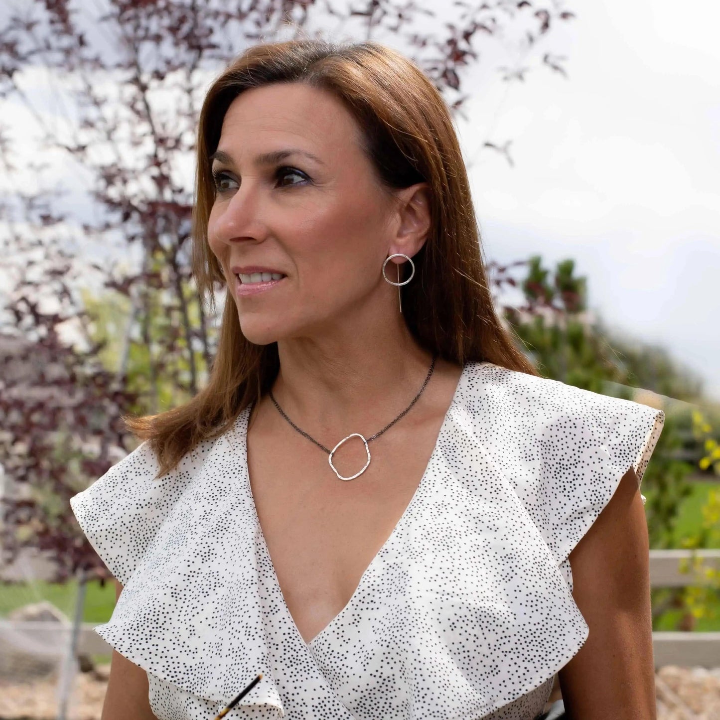 Sterling Silver Circle Earrings Catherine Liv & B Designs