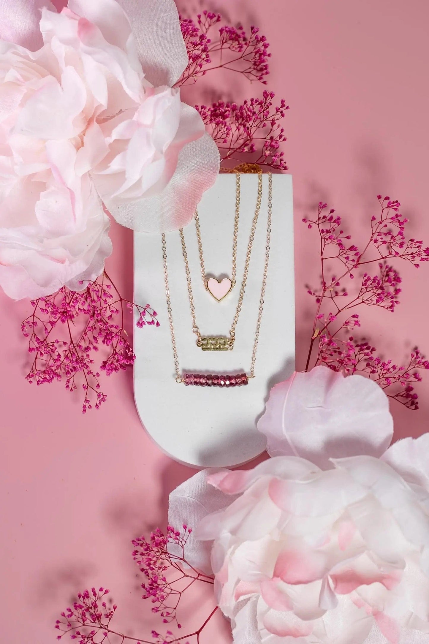 Gemstone Bar Necklace Liv & B Designs