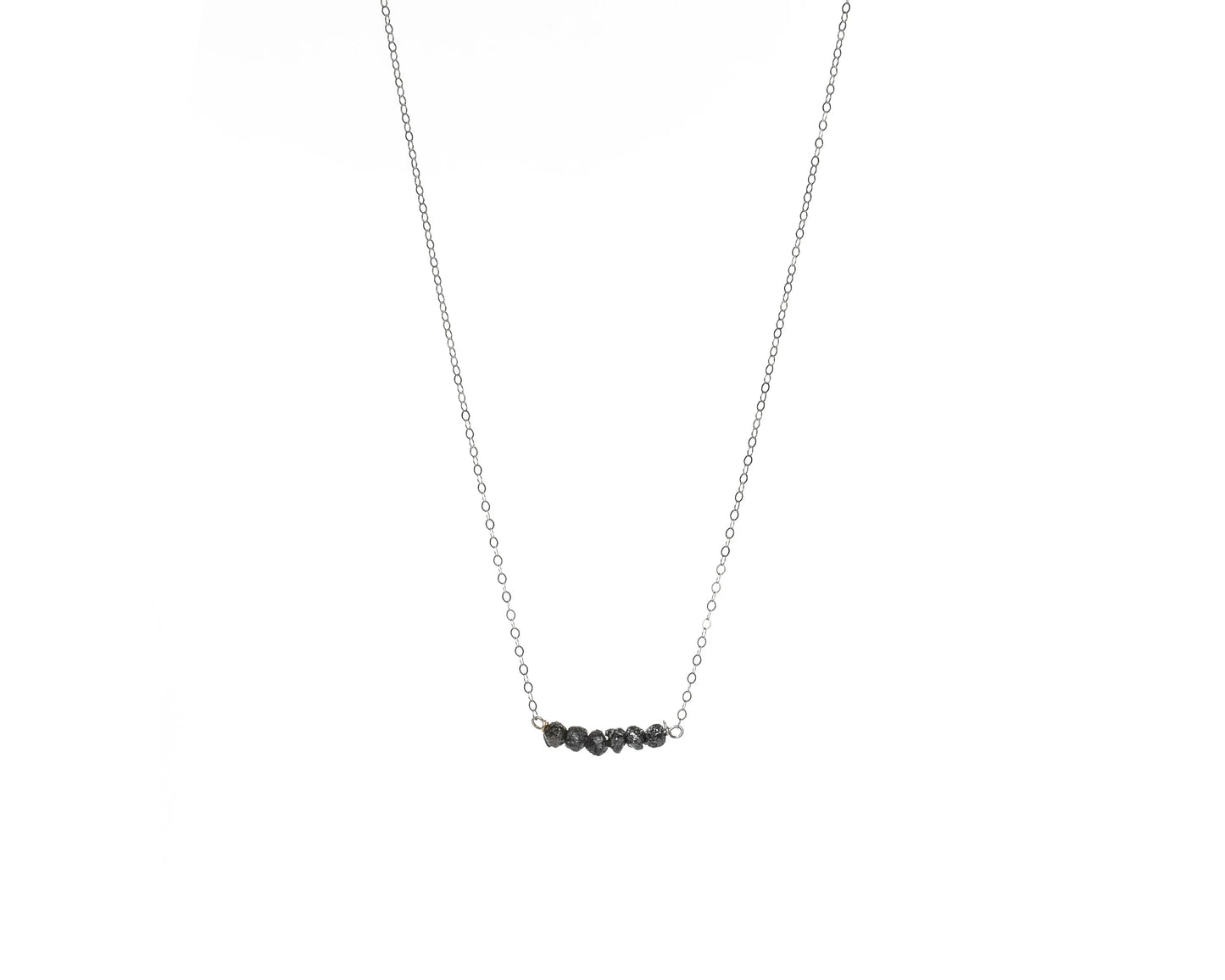 Diamonds In The Raw Sterling Silver Necklace Liv & B Designs