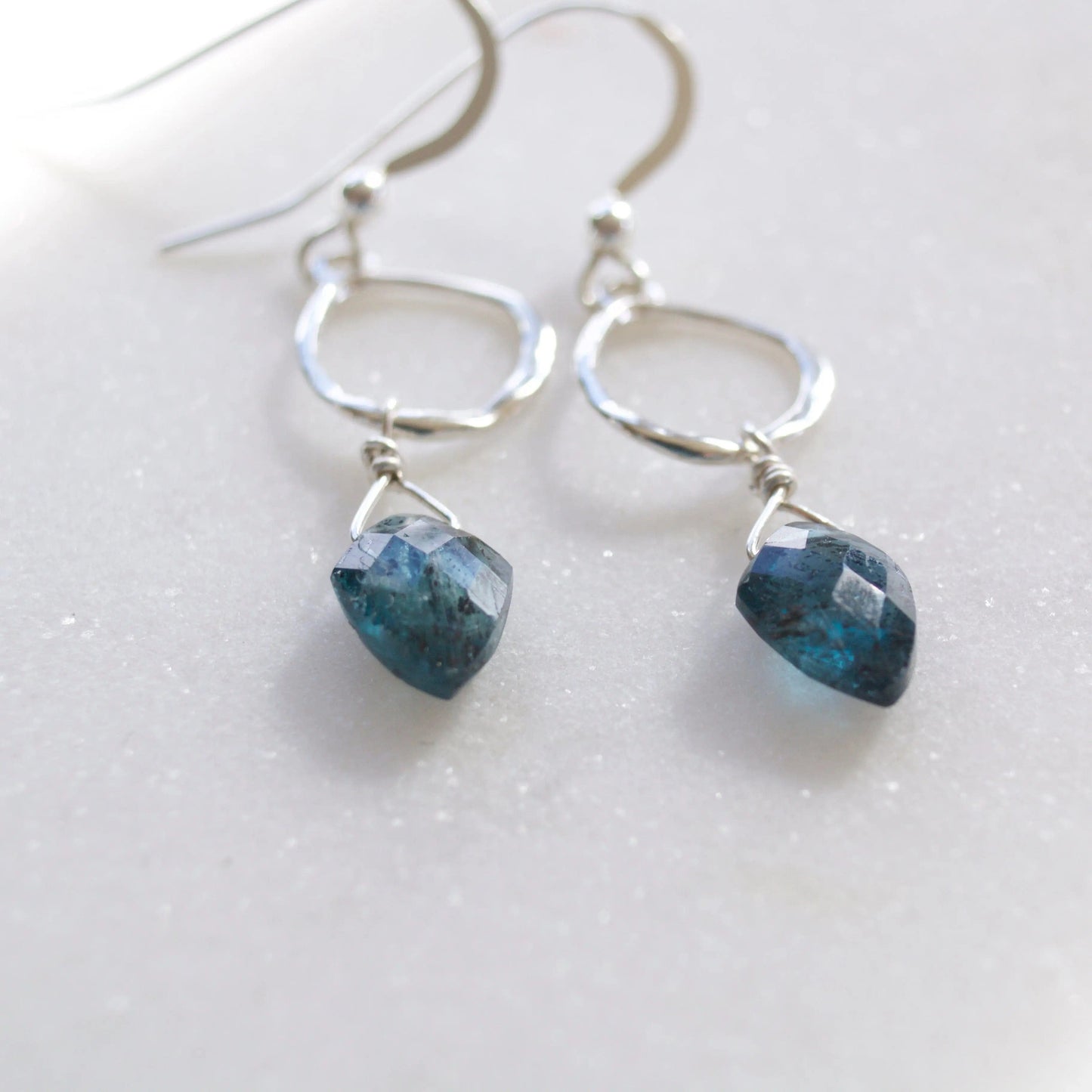 Insightful Teal Kyanite Sterling Silver Necklace Liv & B Designs