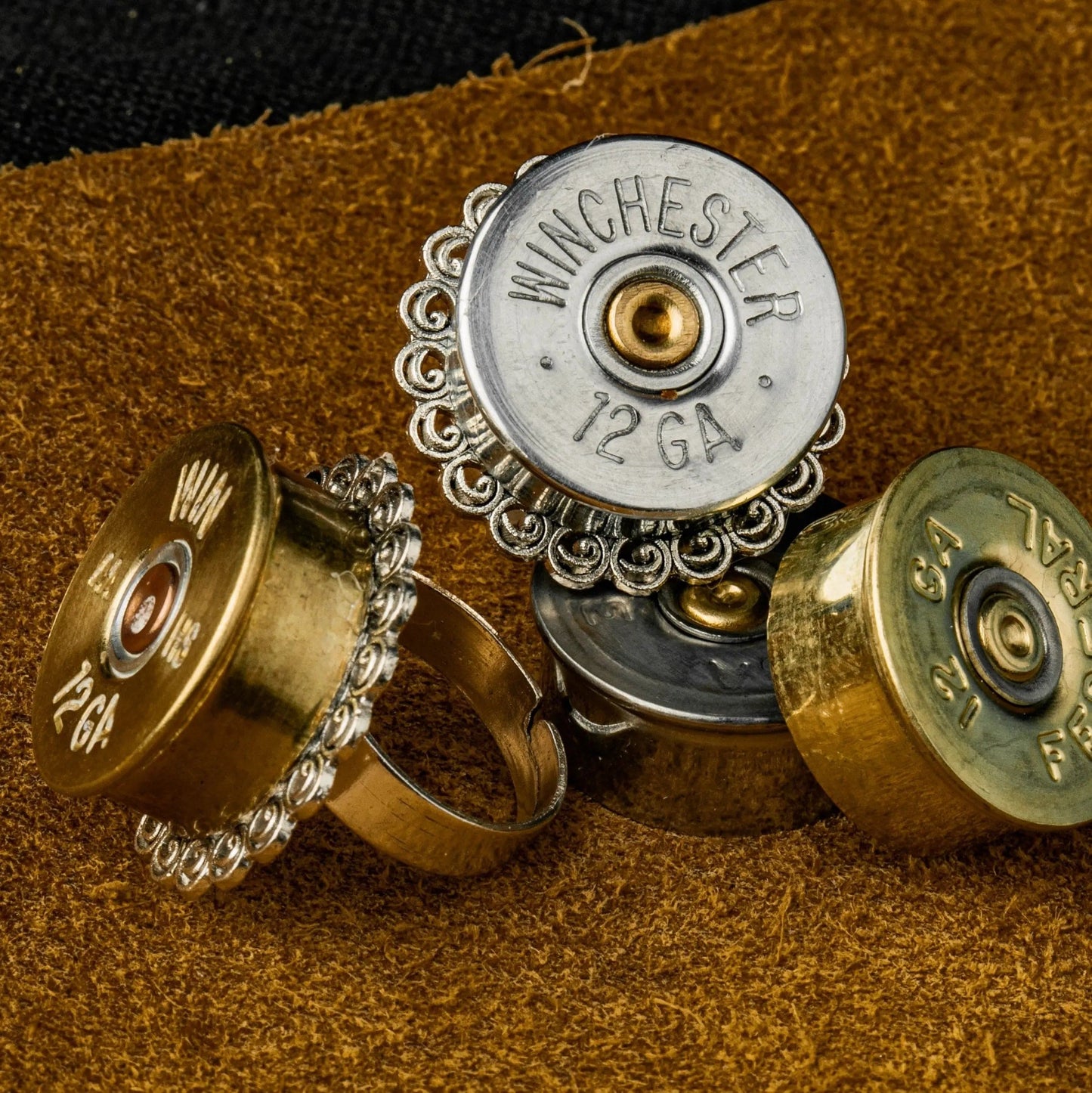 Steampunk 12 gauge rings Liv & B Designs