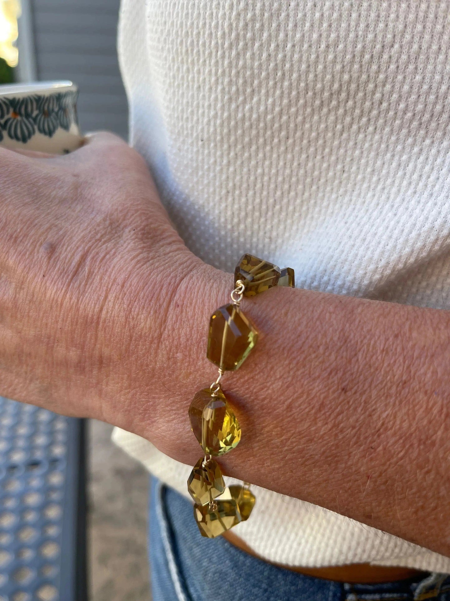 Whiskey Quartz 14K Gold Fill Bracelet Liv & B Designs