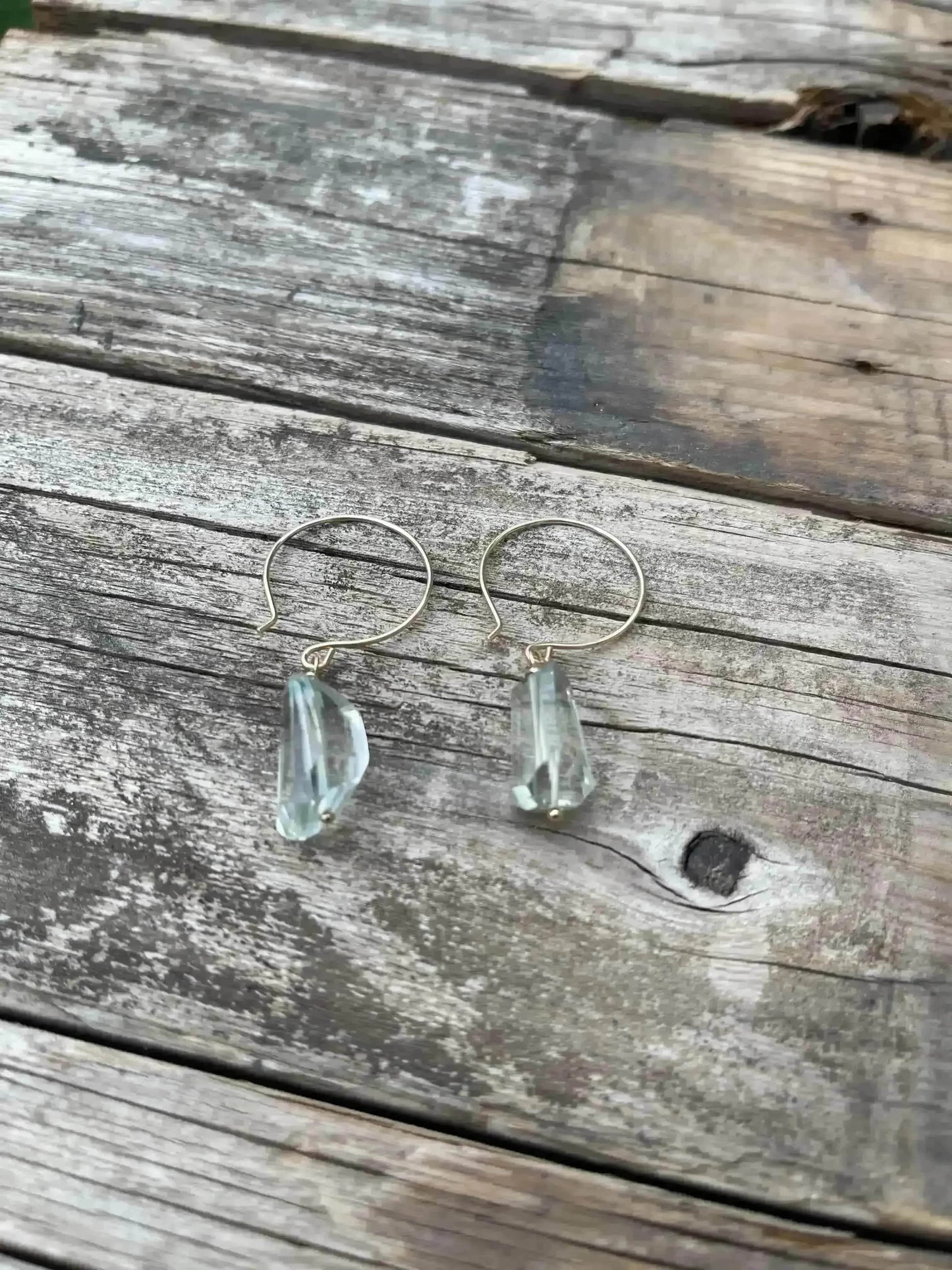 Green Amethyst Earrings Liv & B