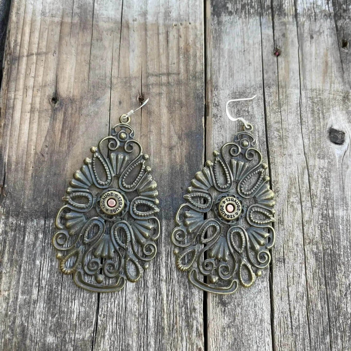 Large Bullet Filigree Earrings Liv & B
