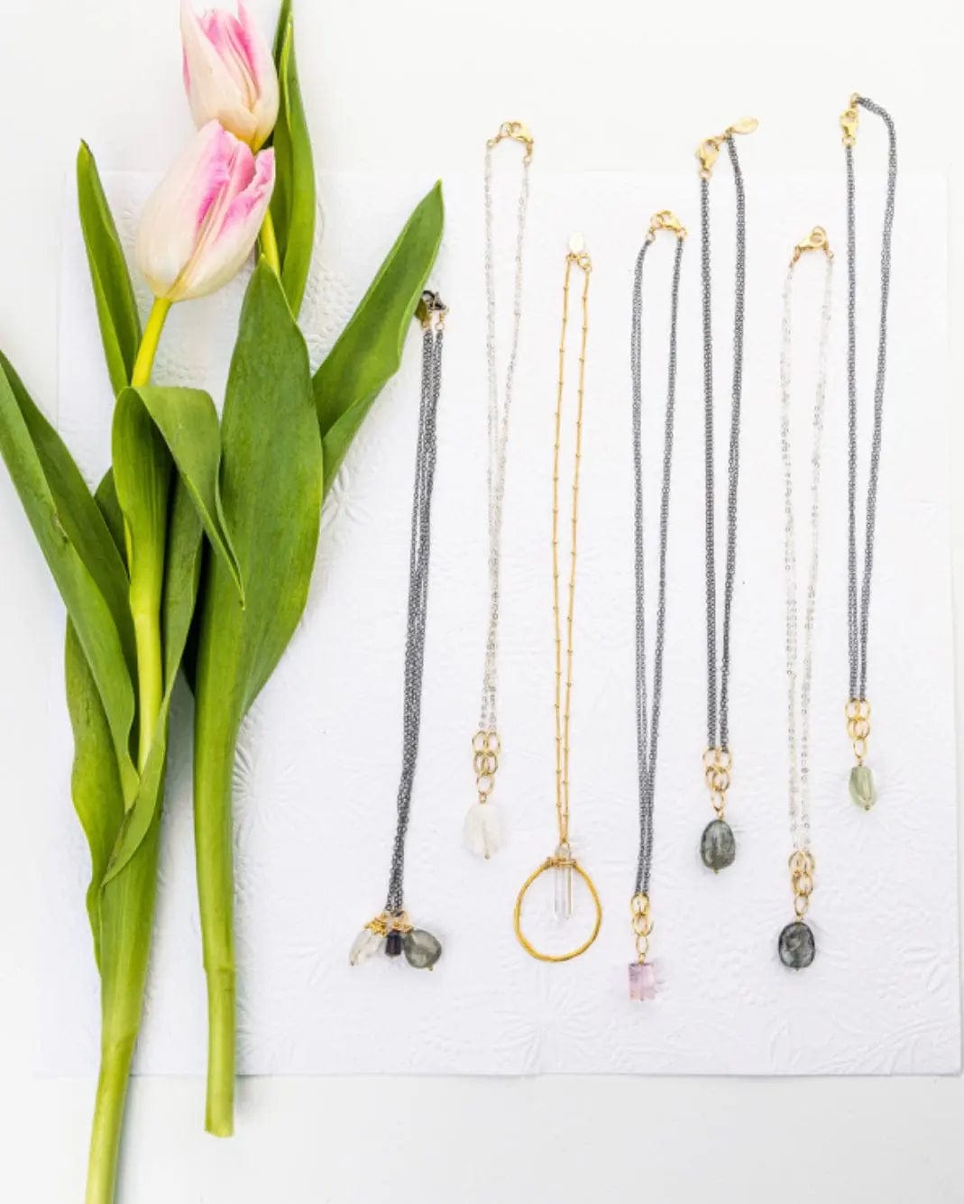 Mixed metal Gemstone Liv & B
