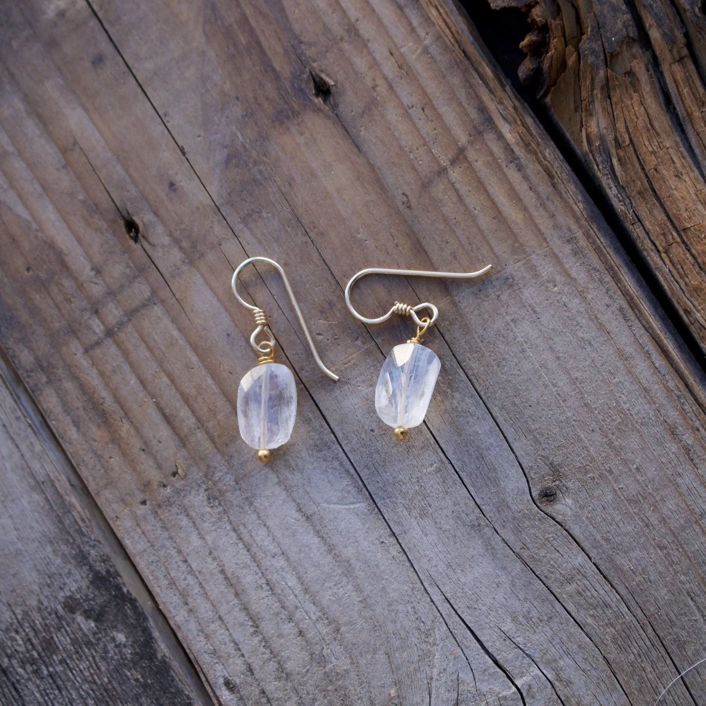 Simple Moonstone Earrings Liv & B