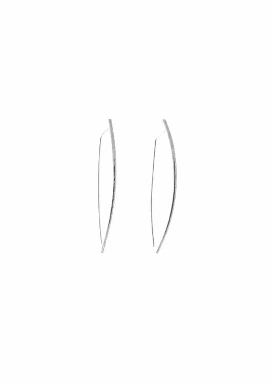 Liv & B Designs Earrings Sterling Silver Lauren Bar Hoop Earrings