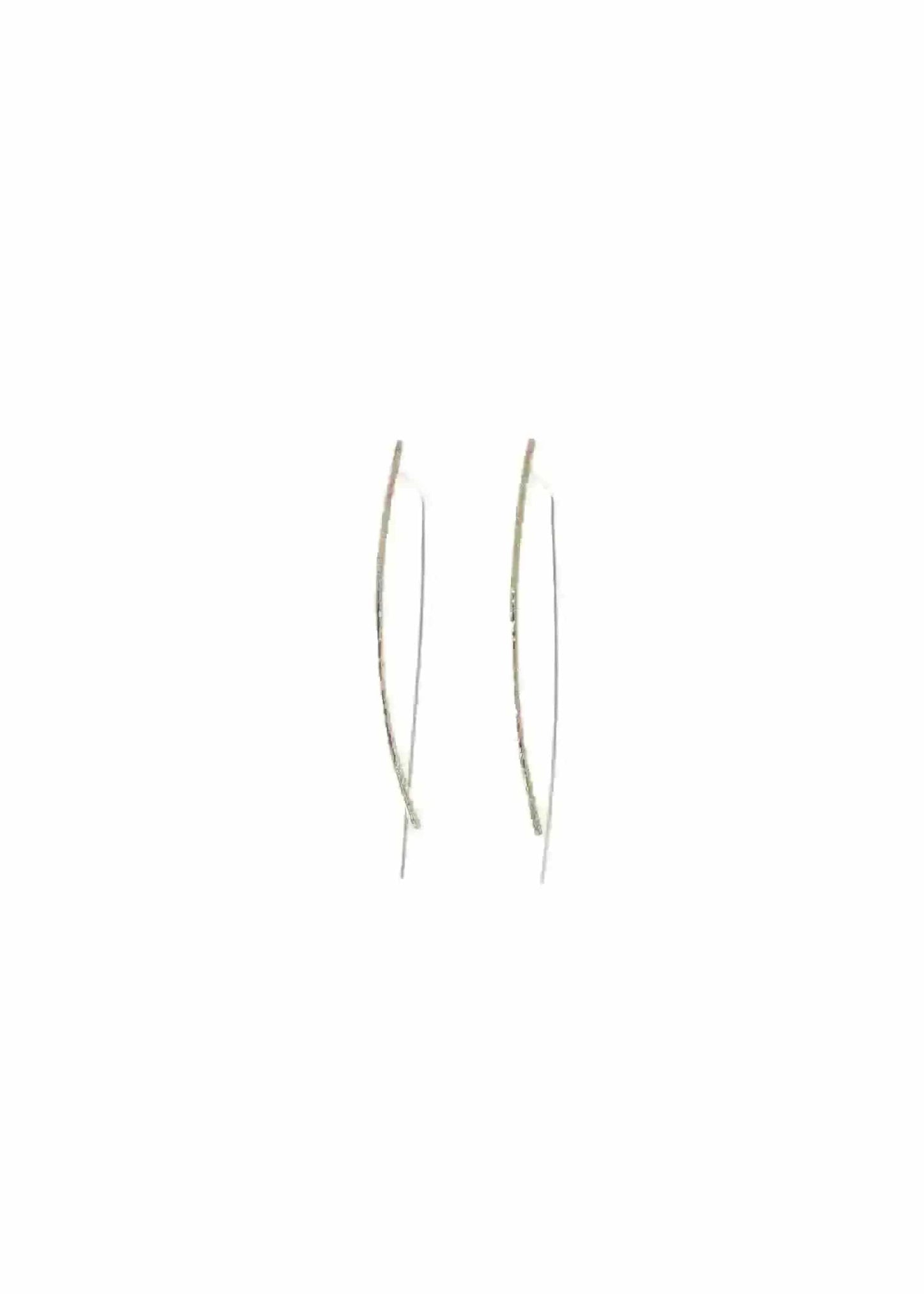 Liv & B Designs Earrings Gold Fill Lauren Bar Hoop Earrings