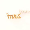 14K Gold Fill "Mrs" Necklace Liv & B Designs