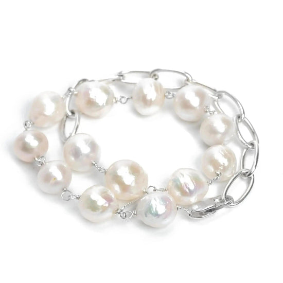 Liv and B Designs Bracelet Amy Pearl Sterling Silver bracelet