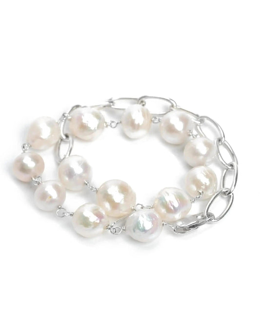 Liv and B Designs Bracelet Amy Pearl Sterling Silver bracelet