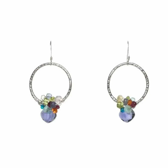 Liv and B Designs Earrings Gemstone Cluster Pure Silver