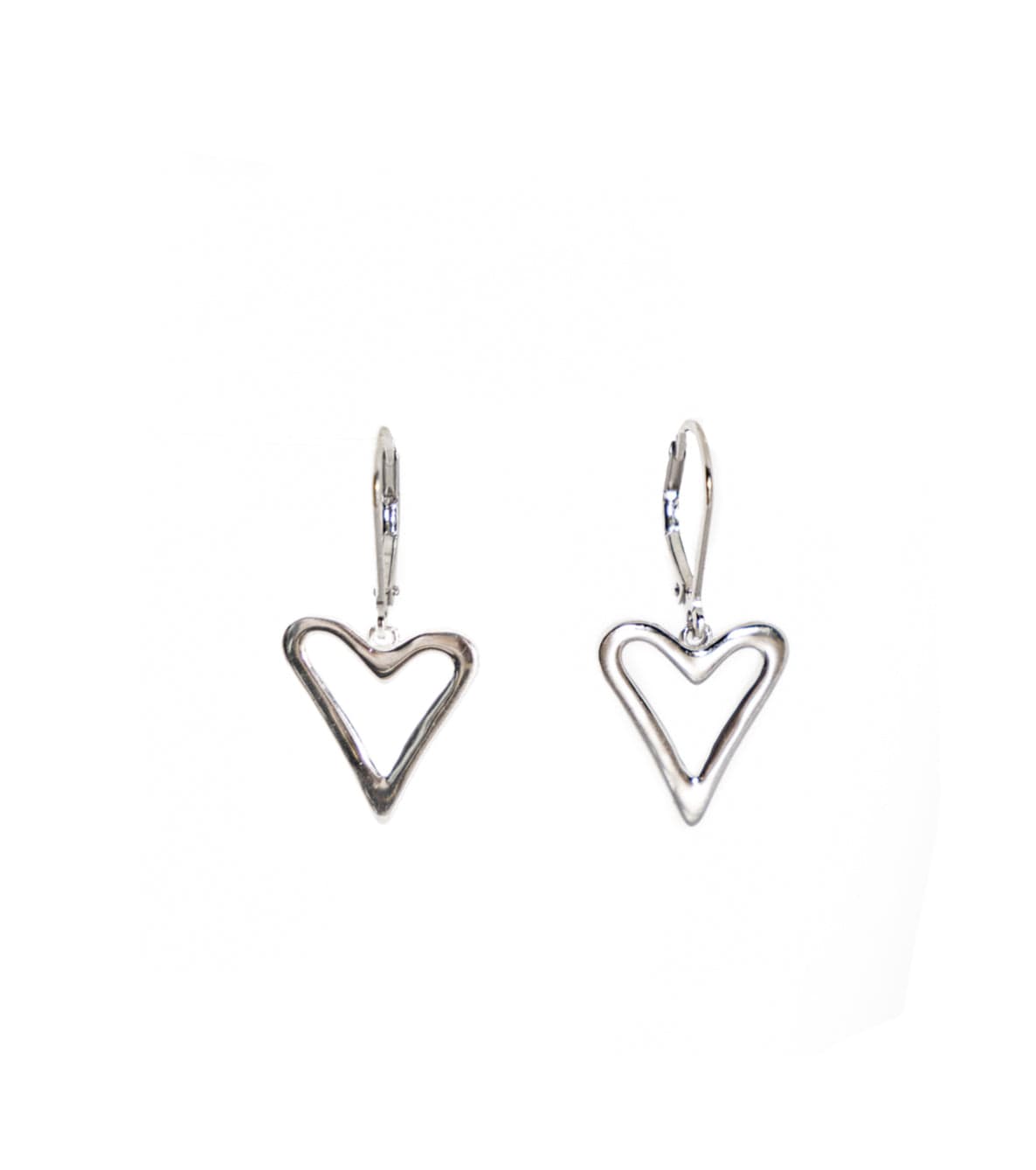 Liv and B Designs Earrings Sterling Silver Open Heart Earrings