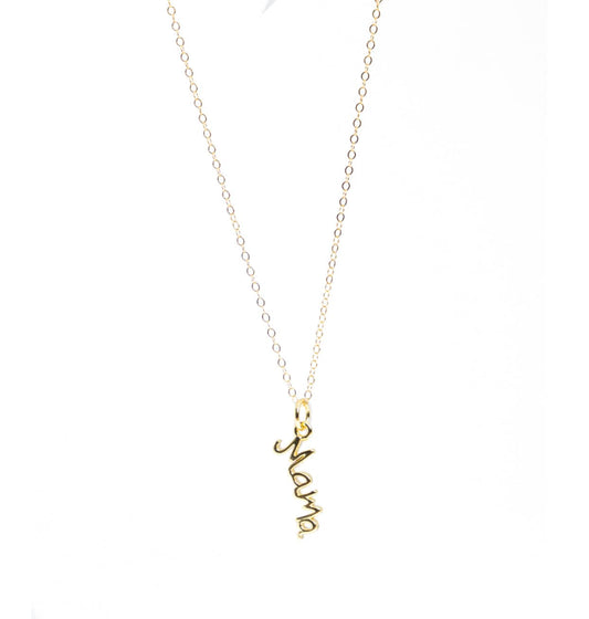Liv and B Designs Necklace Long Mama 14 K Gold Fill Necklace