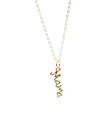 Liv and B Designs Necklace Long Mama 14 K Gold Fill Necklace