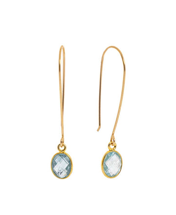 Liv & B 14K Gold Fill Blue Topaz Earrings