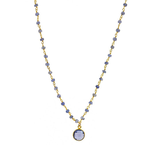 Liv & B 14K Gold Fill Iolite Rosary Chain
