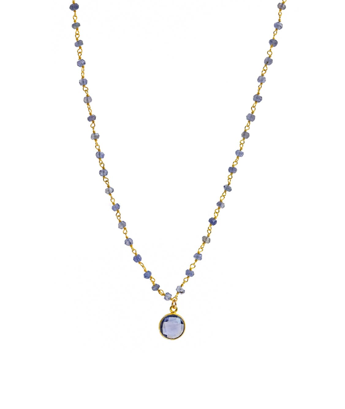 Liv & B 14K Gold Fill Iolite Rosary Chain