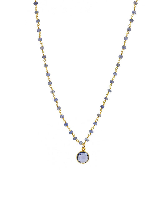 Liv & B 14K Gold Fill Iolite Rosary Chain