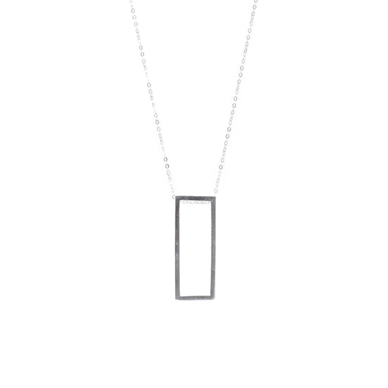 Liv & B Align Rectangle Sterling Silver Necklace