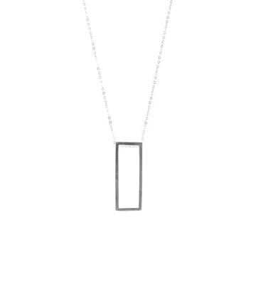 Liv & B Align Rectangle Sterling Silver Necklace