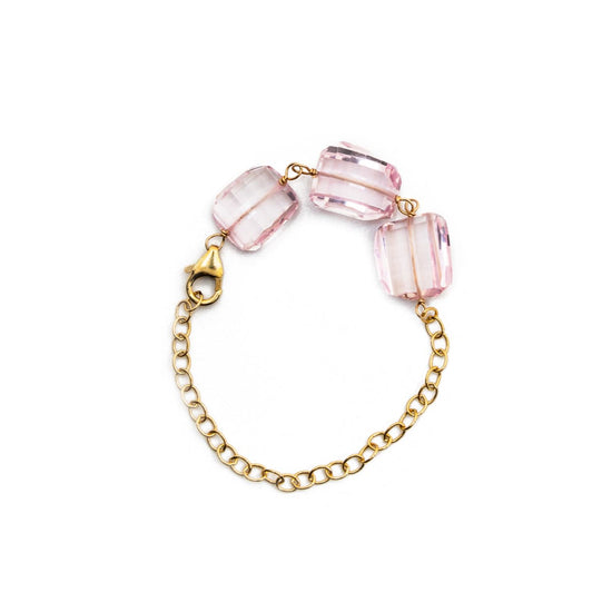 Liv & B Bracelet Morganite 3 Stone Bracelet