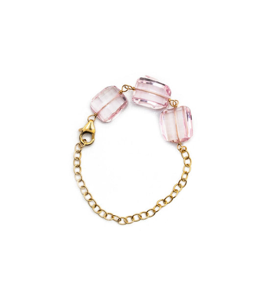 Liv & B Bracelet Morganite 3 Stone Bracelet