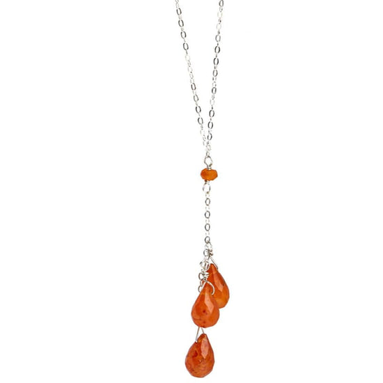 Liv & B Carnelian Agate Cascading Gemstone Necklace
