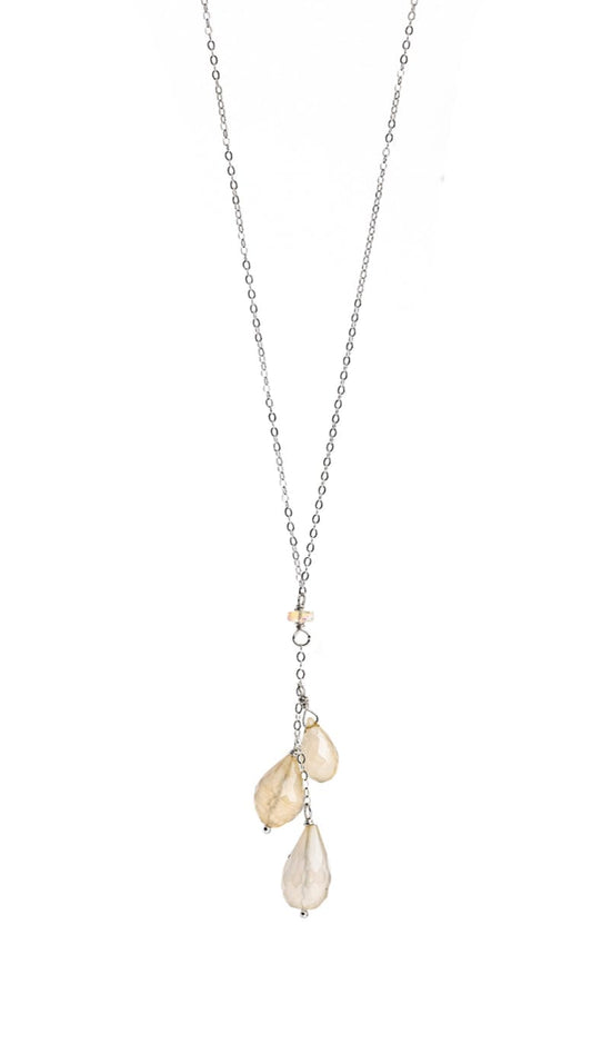 Liv & B Chalcedony Cascading Gemstone Necklace