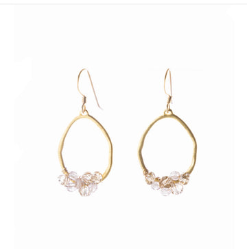 Champagne Quartz Cluster earrings Liv & B