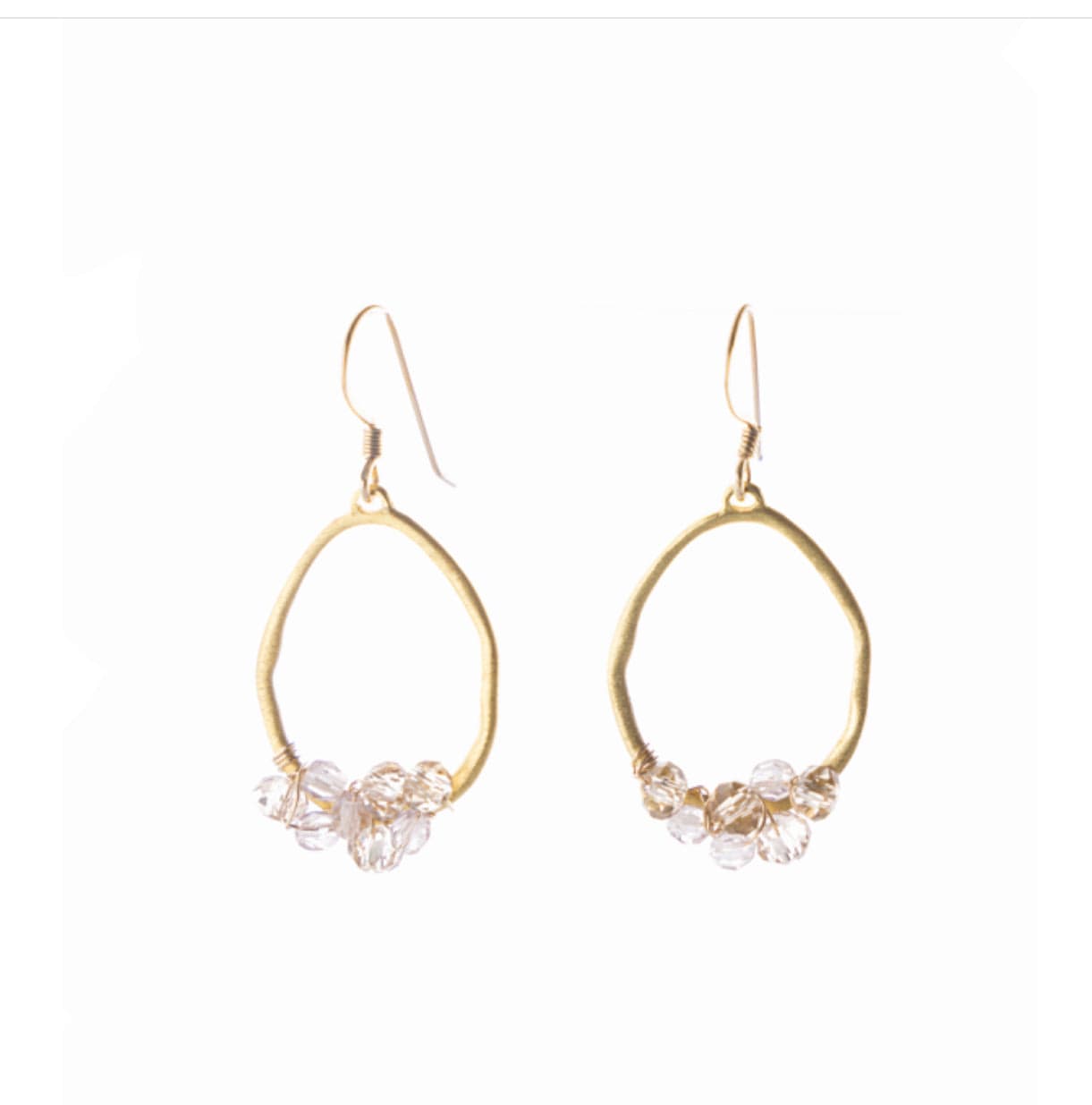 Champagne Quartz Cluster earrings Liv & B