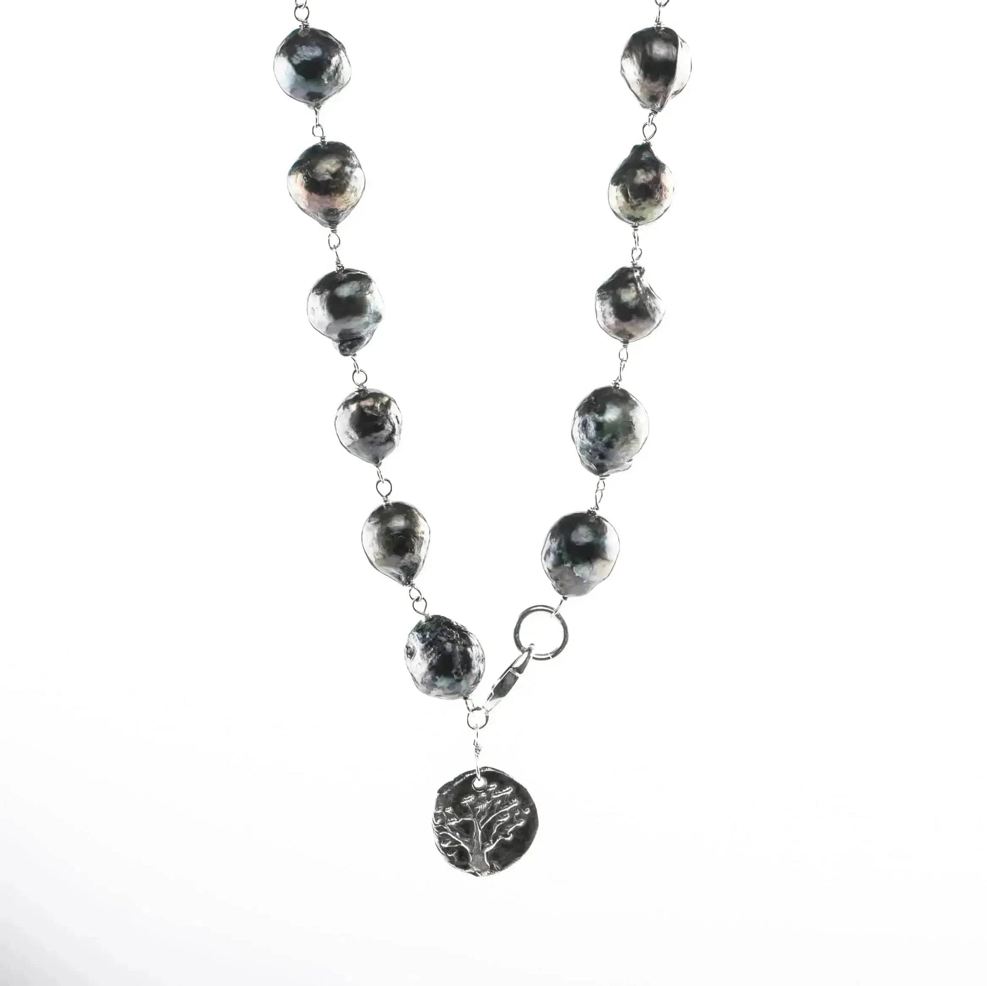 Liv & B Designs Bracelet Double Wrap Sterling Silver Pearl Bracelet
